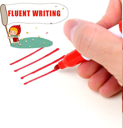 50 Pcs Mini Permanent Markers with Cap Clips Golf Ball Marker Pen Dry Erase Markers with Triangle Hook Golf Keychain Clips for Badge Red Ink Pens for Office School Outdoor Activities,Fine Point