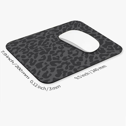 Square Mouse Pad Black Leopard,Personalized Premium-Textured Custom Mouse Mat Design,Washable Mousepad Cloth,Non-Slip Rubber Base Computer Mouse Pads for Wireless Mouse
