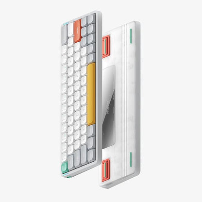 nuphy Air60 V2 Portable Wireless Keyboard 60% Low Profile Mechanical Keyboard Support QMK/VIA Compatible with Windows/mac OS/Linux Supports Bluetooth 5.1/2.4GHz/Wired (USB-C) White-Gateron Red Switch