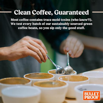 Bulletproof Original Medium Roast Whole Bean Coffee, 12 Ounces (Pack of 3), Clean Coffee Tested for Toxins, Packaging May Vary