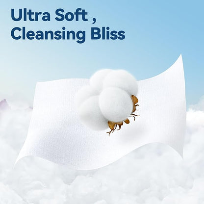 Winner Soft Face Towels, 100% USDA Biobased Facial Towels, Unscented for Sensitive Skin, OEKO-TEX Certified Face Towelettes Disposable, Makeup Remover Dry Wipes, 300 Count, Pack of 3