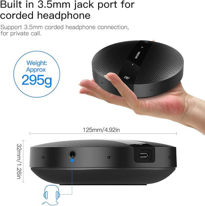 PC Microphone Speaker Business Conference USB Speakerphone for Skype, Webinar, Call Center
