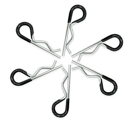 6 Pcs Heavy Duty Hitch Pins Clip R Clips Spring Retaining Wire Hair Pins Cotter Pin Strong Spring Rubber-Coated Grip R Clip for Trailer Tractors Mower Carts Truck Pin Clip M3.5x75mm Yoliko