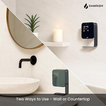 LuxeJet Automatic Foam Soap Dispenser Touchless, USB-C Powered or Battery, Aluminum Alloy Body, Wall Mount or Countertop, Digital Display, Hands-Free Automatic Soap Dispenser Touchless