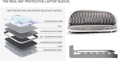 Kinmac 360° Heavy Duty Protective Laptop Computer Sleeve case Bag Cover with Handle for MacBook Pro 14 inch,14 inch-14.4 inch HP Lenovo Dell ASUS Acer Laptop (KF-04)