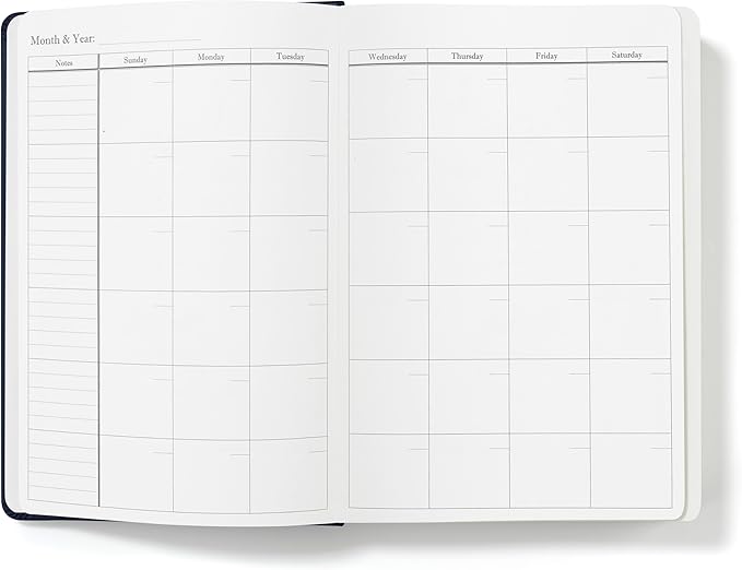 Wykeham's Executive 2026 Undated Daily Journal Planner – Customization Available (Royal Blue, 8.5"×5.5" - Undated)