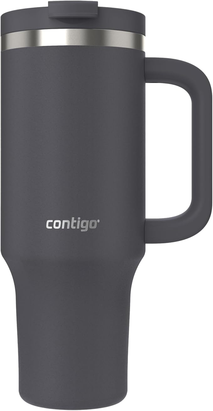 Contigo Streeterville 40oz Tumbler, Stainless Steel Vacuum Insulated, Leak-Proof, Cold for 29 Hours, Darkstone