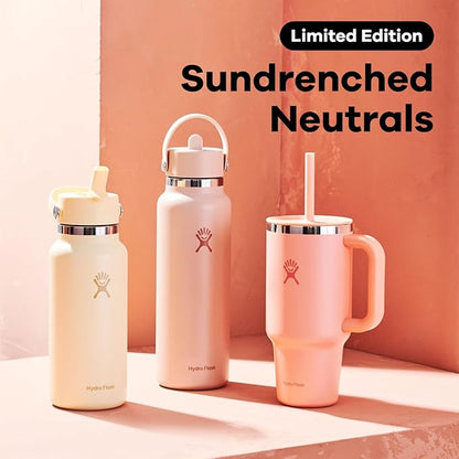 Hydro Flask Travel Tumbler with Handle, Lid and Straw - Insulated Stainless Steel in 40 Oz Seacliff