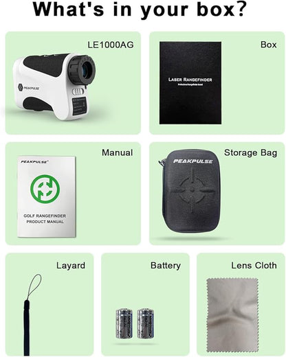 Golf Rangefinder 650/1200/1700 Yards Range Finder Golfing 6X Magnification 0.5 Yard Accuracy Flag Pin Lock Vibration Fast Focus High Clarity Display Easy to Use