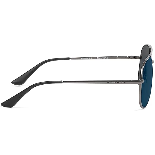GUNNAR - Premium Gaming and Computer Glasses - Blocks 35-98% Blue Light - Maverick, Gunmetal, Sun Tint