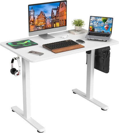 STARY Electric Standing Desk Adjustable Height Sit Stand Home Office Desk with Splice Board