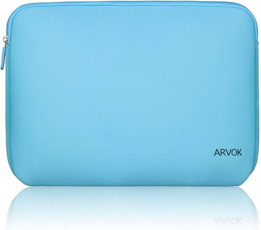 Arvok 11 11.6 12 Inch Laptop Sleeve Case for MacBook Air 12, Water-Resistant Neoprene Notebook Computer Tablet Sleeve, Carrying Bag Cover for Chromebook/HP/Dell/Lenovo/Asus/Acer, Baby Blue