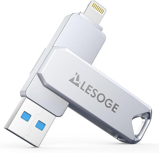 MFi Certified Flash Drive 512GB Thumb Drive USB Memory Stick High Speed External Storage Jump Drive USB Stick Photo Stick for iPhone/iPad/Android/PC and More Devices