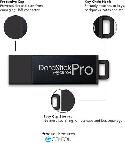 Centon USB 3.2 Gen1 Datastick Pro (Black),128GB 25 Pack