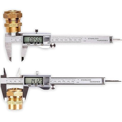 Digital Caliper, IP54 Waterproof Stainless Steel Caliper Measuring Tool, Vernier Caliper with Huge LCD Screen, Auto - Off Feature, Inch and Millimeter Conversion (6 Inch /150 mm)