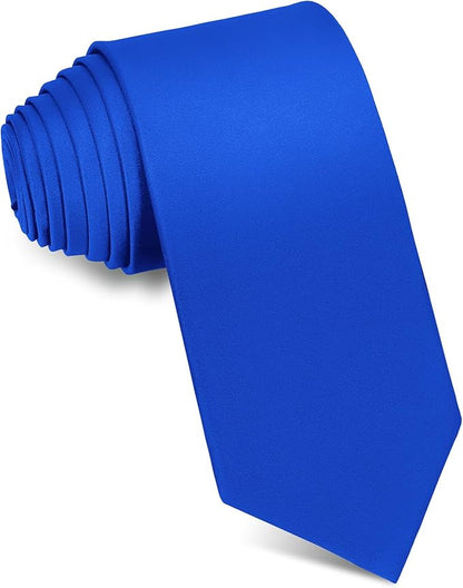 Men's Ties Solid Pure Color 3.15" (8CM) Necktie Plain Formal Business Wedding Black Ties For Men