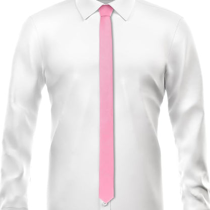 Skinny Ties Black Ties For Men and Women Solid Pure Color 1.58" (4CM) Plain Formal Slim Neckties