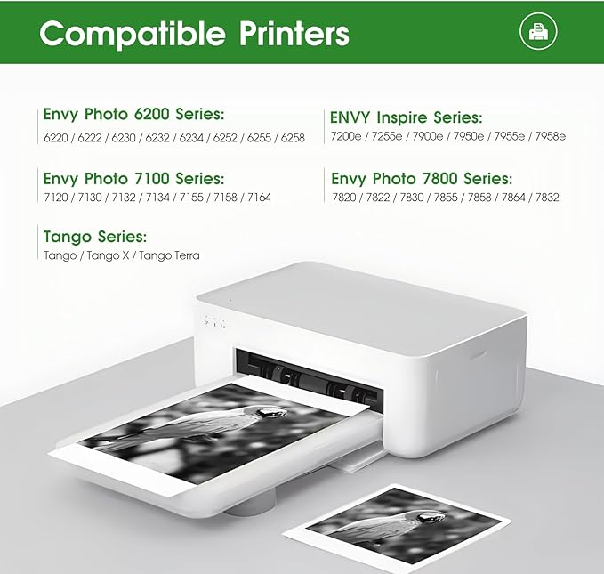LLAOLLAO 64XL Black Ink Cartridge Replacement for HP Ink 64 High Yield Printer Ink 64 XL Works with HP Envy Photo 7855 7858 7155 7800 6255 6252 7158 Tango Printer (2 Black)