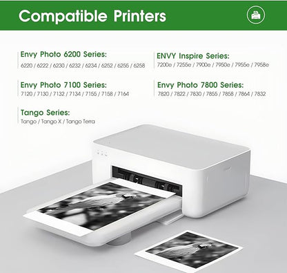 LLAOLLAO 64XL Black Ink Cartridge Replacement for HP Ink 64 High Yield Printer Ink 64 XL Works with HP Envy Photo 7855 7858 7155 7800 6255 6252 7158 Tango Printer (2 Black)