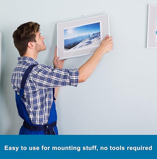 Double Sided Tape 1in X 9.85ft，Heavy Duty Removable Mounting Tape, Picture Hanging Adhesive Strips