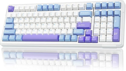 AULA F99 Wireless Mechanical Keyboard,Tri-Mode BT5.0/2.4GHz/USB-C Hot Swappable Custom Keyboard,Pre-lubed Linear Switches,Gasket Structure,RGB Backlit Gaming Keyboard for PC/Tablet/Xbox/PS4/PS5