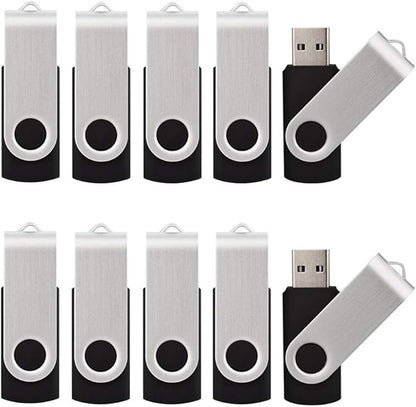 20 Pack 16GB USB Flash Drives - 2.0, Black