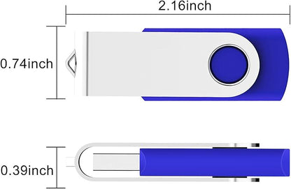KEXIN USB Flash Drive 32gb Thumb Drive 10 Pack 32 GB Flash Drives Bulk, Blue