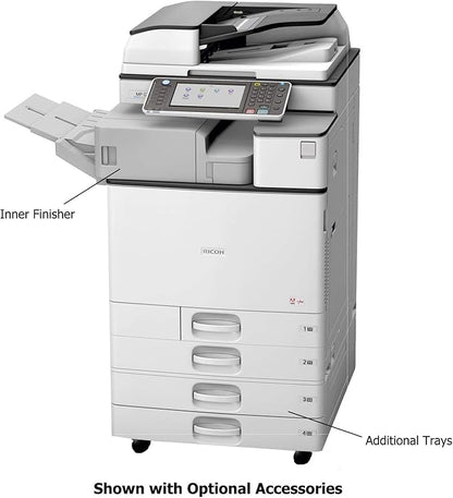Renewed Ricoh Aficio MP C5503 Color Multifunction Copier - A3, 55 ppm, Copy, Print, Scan, SPDF, 2 Trays with Stand (Renewed)