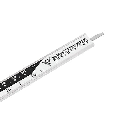 PEC Tools Digital Caliper, 12 Inch/300mm Industrial-Grade Stainless Steel Caliper, IP67 Waterproof & Oil-Resistant, Auto Power-Off, Inch/MM/Fraction Modes