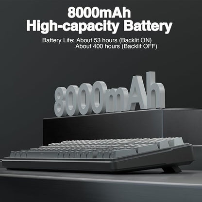 AULA F99 Pro Wireless Mechanical Keyboard,Gasket Structure Hot Swappable Custom Keyboard,RGB Backlit,Creamy Sound,Side Printed PBT Keycaps,2.4GHz/USB-C/BT5.0 Computer Gaming Keyboards