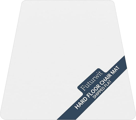 Office Chair Mat for Hardwood Floor, Ship Flat 48"x36" Heavy Duty Floor Protector for Desk, Plastic Rolling Chair Mats, Clear Floor Mat Smooth Glide, No Divot, Rectangle