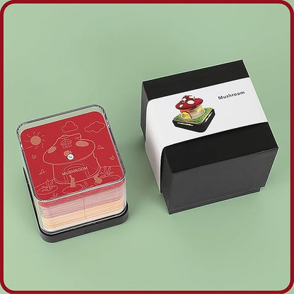3D Time Piece Calendar 2026 DIY Calendars Tear Away Carving Art 3D Memo Pad Calendar With LED Lights sculpture artsy pads calendar notepad for Desktop Decor-Red Mushroom House