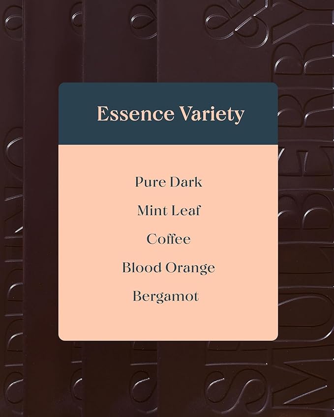 Spring & Mulberry Healthy Dark Chocolate Bars Sugar Free - Date Sweetened Chocolate Gift Box - Healthy Bars, Gluten Free & Vegan - All Bar Holiday Chocolates Gift Set