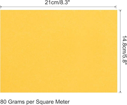 MECCANIXITY 50 Sheets Colored Copy Paper 8.3 x 5.8 Inch Printer Paper 80gsm Gold for Office Printing, Document Copying, Invitations, Forms, Art Projects