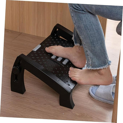 Artibetter Adjustable Office Footrest Stool Ergonomic Step Stool for Under Desk Comfort Portable Foot Rest for Home and Work Seating Support