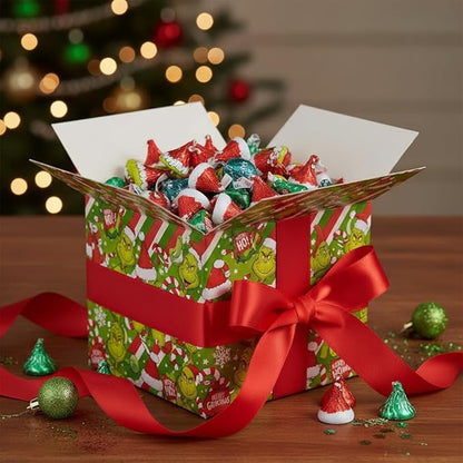 Christmas Kisses Chocolate Candy Variety Pack - 5lb Bulk Kisses and Hugs Chocolate Candy Individually Wrapped for Stocking Stuffers, Secret Santa, Gift Bags & Holiday Party Favors - Bulk Christmas Candy Assortment - Holiday Candy - 5 Pounds