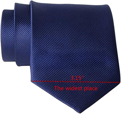 QBSM Mens Solid Polyester Textile Neckties Pure Color Neck Ties
