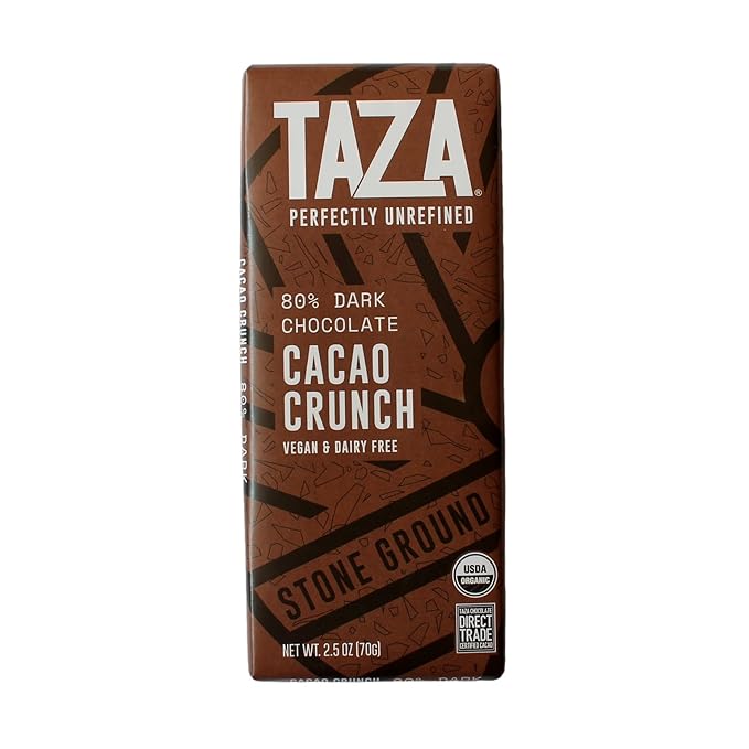 Taza Chocolate Organic Seriously Good Dark Chocolate Bar Variety Pack Bundle, 2.5 oz (4 count), Vegan