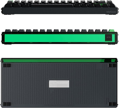 MelGeek MADE84 Pro Wired Keyboard, Hall Effect Magnetic Switch Gaming Keyboard, 75% Compact Rapid Trigger, Hot-Swappable, RGB Snap Tap & Adjustable Actuation, Online HIVE Custom (DF Green)