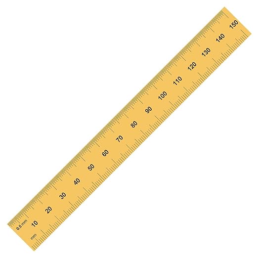 PEC Tools Rigid 6" x 150mm Ruler, Titanium Nitride Coating, Markings of 1/32", 1/64", 0.5mm, 1mm, Suitable for Engineers and Technicians Working Between Imperial and Metric Systems, Made in USA