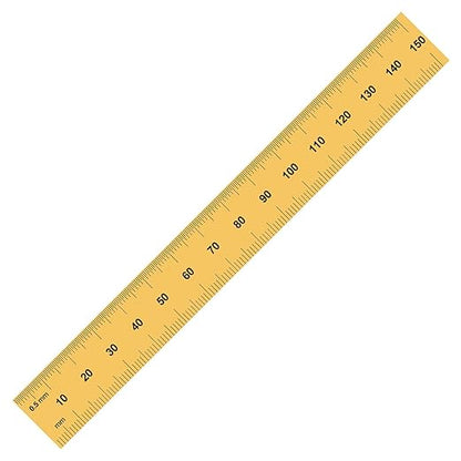 PEC Tools Rigid 6" x 150mm Ruler, Titanium Nitride Coating, Markings of 1/32", 1/64", 0.5mm, 1mm, Suitable for Engineers and Technicians Working Between Imperial and Metric Systems, Made in USA