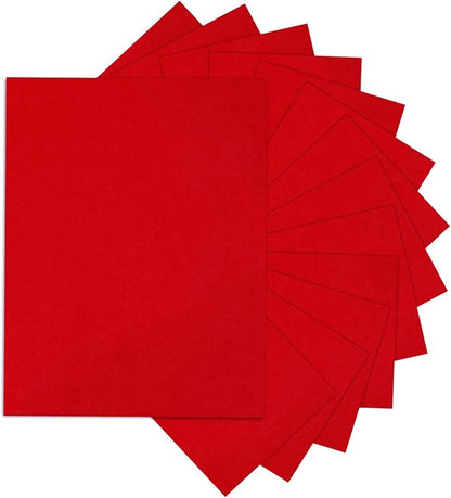 24 Sheets Bright Red Cardstock 8.5 x 11 Construction Paper, Goefun 80lb Red Card Stock Paper for Christmas, Valentines Day, Invitations and Craft