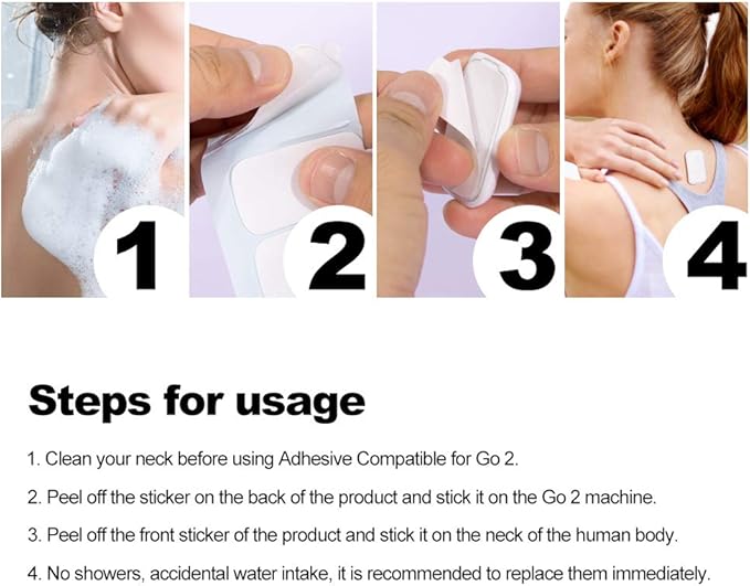 25Pcs Adhesive Compatible for Posture Correction Device, Anti-Sensitive, Super Stickiness, Non-Stick Residue Design. (For Go 2)