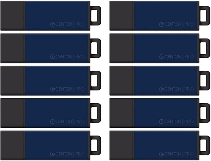 Centon DataStick Pro2 USB 2.0 Flash Drive 16GB x 100, Blue (S1-U2T1-16G-100)