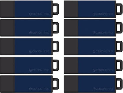Centon DataStick Pro2 USB 2.0 Flash Drive 16GB x 100, Blue (S1-U2T1-16G-100)