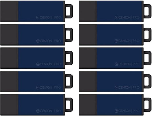 Centon DataStick Pro2 USB 2.0 Flash Drive 16GB x 100, Blue (S1-U2T1-16G-100)