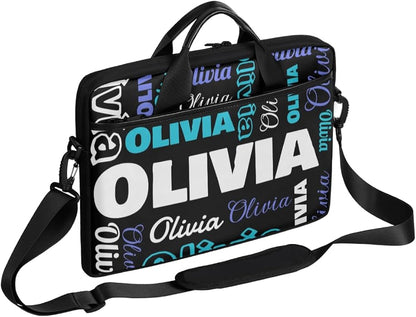 Custom-Laptop-Bag 15 Inch with Name Photo Personalized-Computer-Shoulder-Case Briefcases for Women Men Business