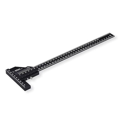 Scriber Gauge – Precision Marking Tool, Measuring Ruler, Layout Square, Thickness Gauge, CNC Aluminum Woodworking Tool for Joinery, Framing, Cabinet - Professional Classic Model (300mm)
