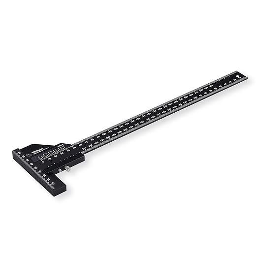 Scriber Gauge – Precision Marking Tool, Measuring Ruler, Layout Square, Thickness Gauge, CNC Aluminum Woodworking Tool for Joinery, Framing, Cabinet - Professional Classic Model (300mm)