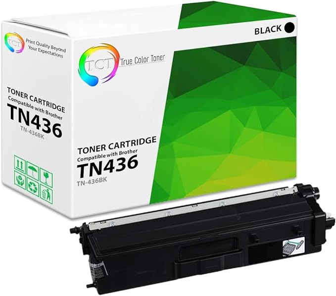TCT TN436 Black Toner Cartridge - Compatible Replacement for Brother TN436BK Black High Yield Works with Brother HL-L8260CDW L8360CDWT L8360CDW MFC-L8610CDW L8900CDW Printers (6,500 Pages)